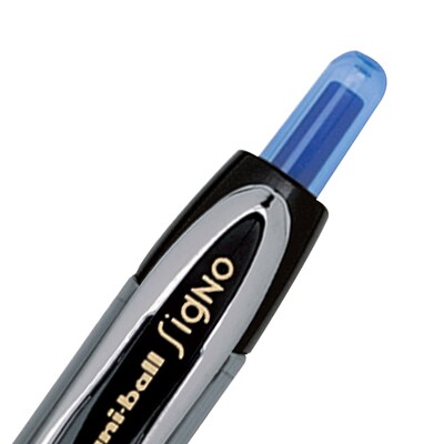 uniball 207 Retractable Gel Pens, Ultra Micro Point, 0.38mm, Blue Ink, 12/Pack (1790923)