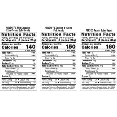 HERSHEY'S and REESE'S Assorted Flavored Hearts Valentine's Candy Bag, 14.2 oz (HEC99715)