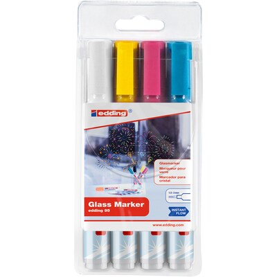 edding 95 Series Water Based Glass Marker, Light Colors, 4/Pack (EDD4954099)