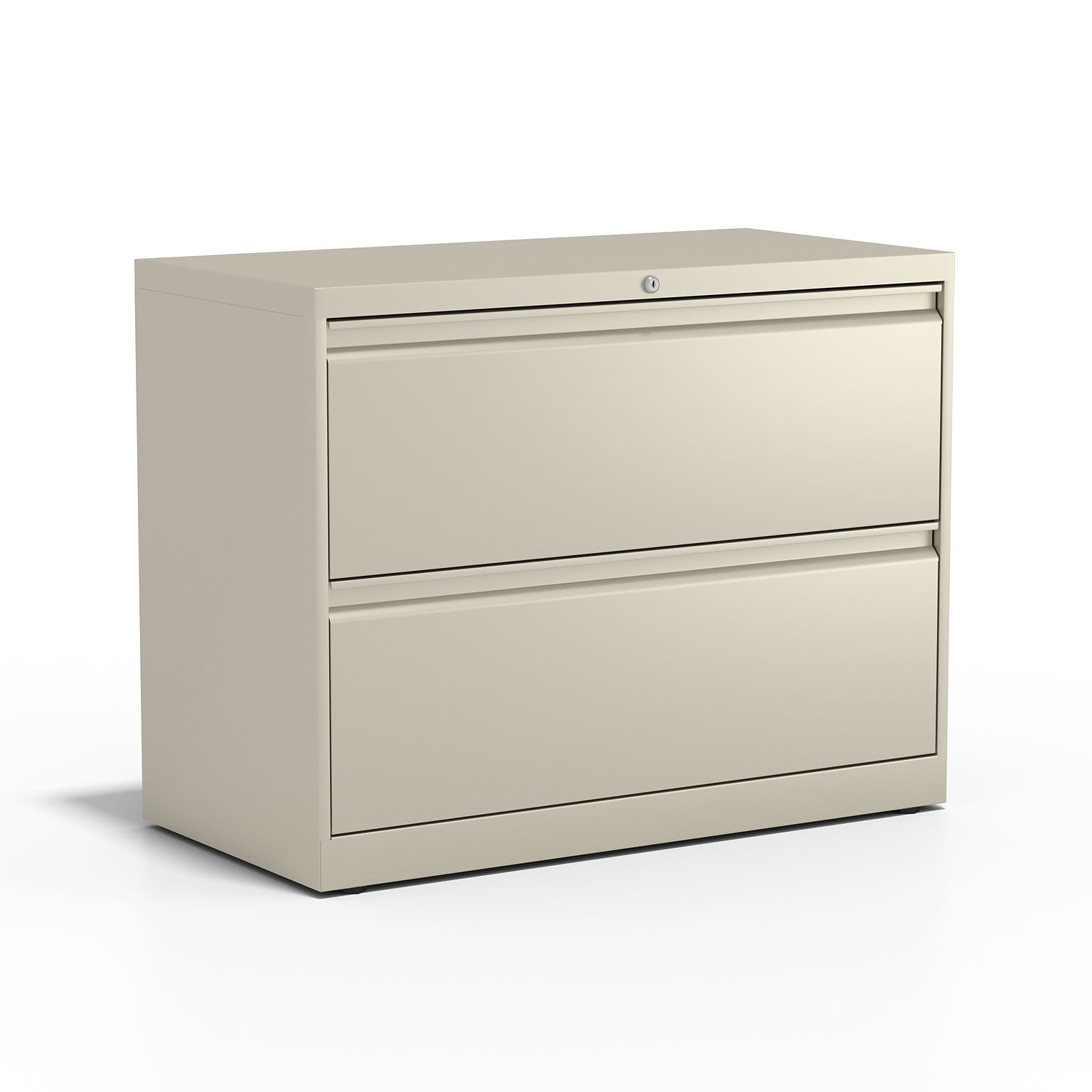 Quill Brand® Commercial 2 File Drawers Lateral File Cabinet, Locking, Putty/Beige, Letter/Legal, 36W (20052D)