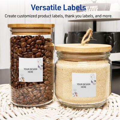 Avery Laser/Inkjet Square Multipurpose Labels, 2" x 2", White, 120/Pack (S00-F44)