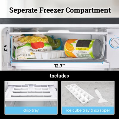 Igloo 3.2 Cu. Ft. Refrigerator with Freezer, Platinum (IRF32PL6A)