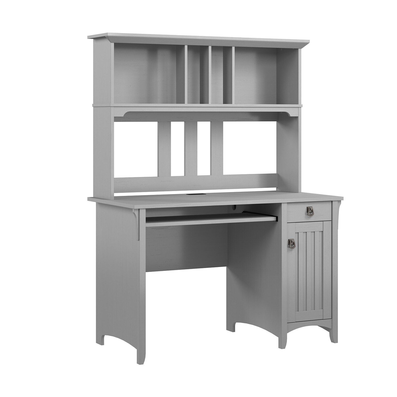 Bush Furniture Salinas 48W Small Computer Desk with Hutch, Cape Cod Gray (MY72308-03)
