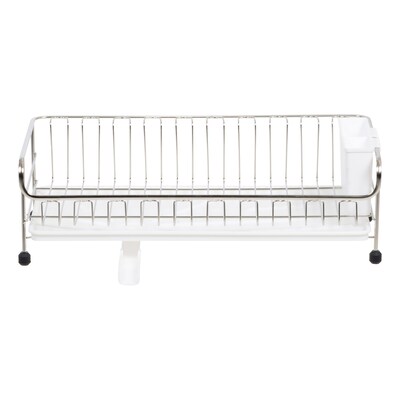 Iris Stainless Steel Dish Rack, White (586698)