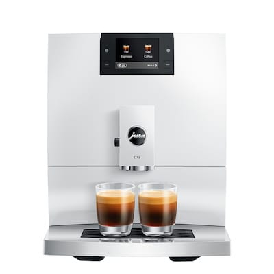 Jura C9 2-Cups Coffee & Espresso Machine Combination, Piano White (15738)