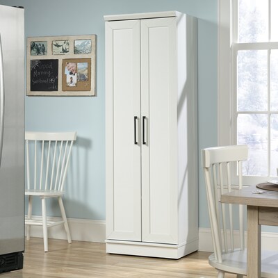 Sauder HomePlus 71H Storage Cabinet with 5 Shelves, Soft White (422425)