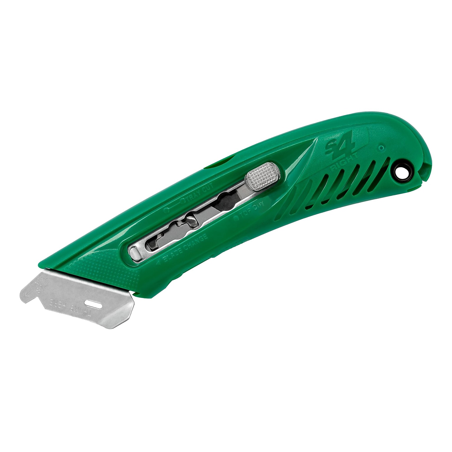 Pacific Handy Cutter S4 Safety Cutter w/ 1 Safety Point Blade, Right Handed, Green (166-S4R)