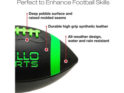 Xcello Sports JR Footballs, Assorted Colors, 2/Pack (XS-FB-JRPVC-2)