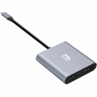 Adesso CyberHub 5020 USB-C to HDMI Digital Audio/Video Adapter, Male to Female, Black/Silver (AUH-5020)