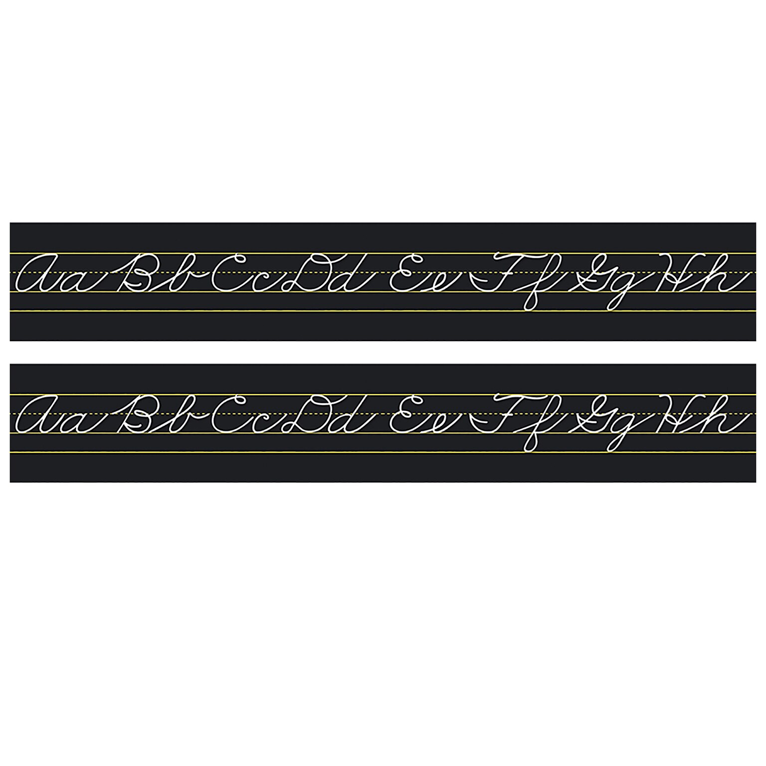 North Star Teacher Resources Alphabet Lines Black Traditional Cursive, Pack of 2 (NST9034-2)