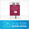 Adams 2023 2-Up 1099 Envelopes, Double-Window, Peel & Seal Self Seal Closure, 25/Pack (STAX1-23)