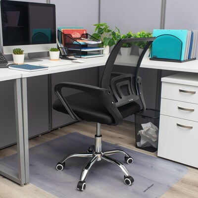 Mind Reader Ergonomic Mesh Swivel Computer and Desk Chair, Black (OFFCHAIR-BLK)