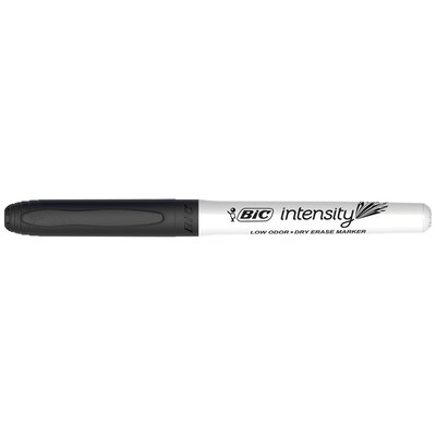 BIC Intensity Dry Erase Markers, Fine Tip, Black, 12/Pack (GDE11BLK)