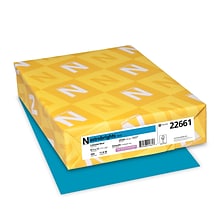 Astrobrights 30% Recycled Colored Paper, 24 lbs., 8.5 x 11, Celestial Blue, 500 Sheets/Ream (22661