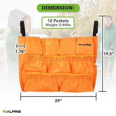 Alpine Industries 12-Pocket Cleaning Cart Organizer, Orange (4777-1-MK)