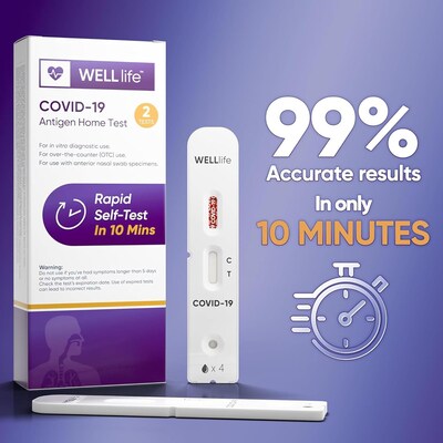 WELLlife COVID-19 Antigen Rapid Home Test, 2/Pack (WL03P0001-2)
