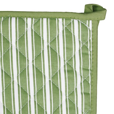 Better Houseware Striped Pot Holder, Green (BTH1683G)