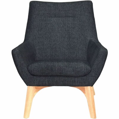 Lorell Quintessence Collection Upholstered Guest Chair with Lumbar Support, Black (LLR68958)