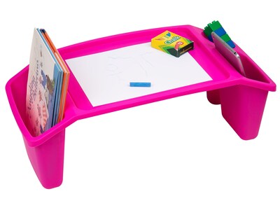 Mind Reader 10.75 x 22.25 Plastic Kids Lap Desk Activity Tray, Pink (KIDLAP-PNK)