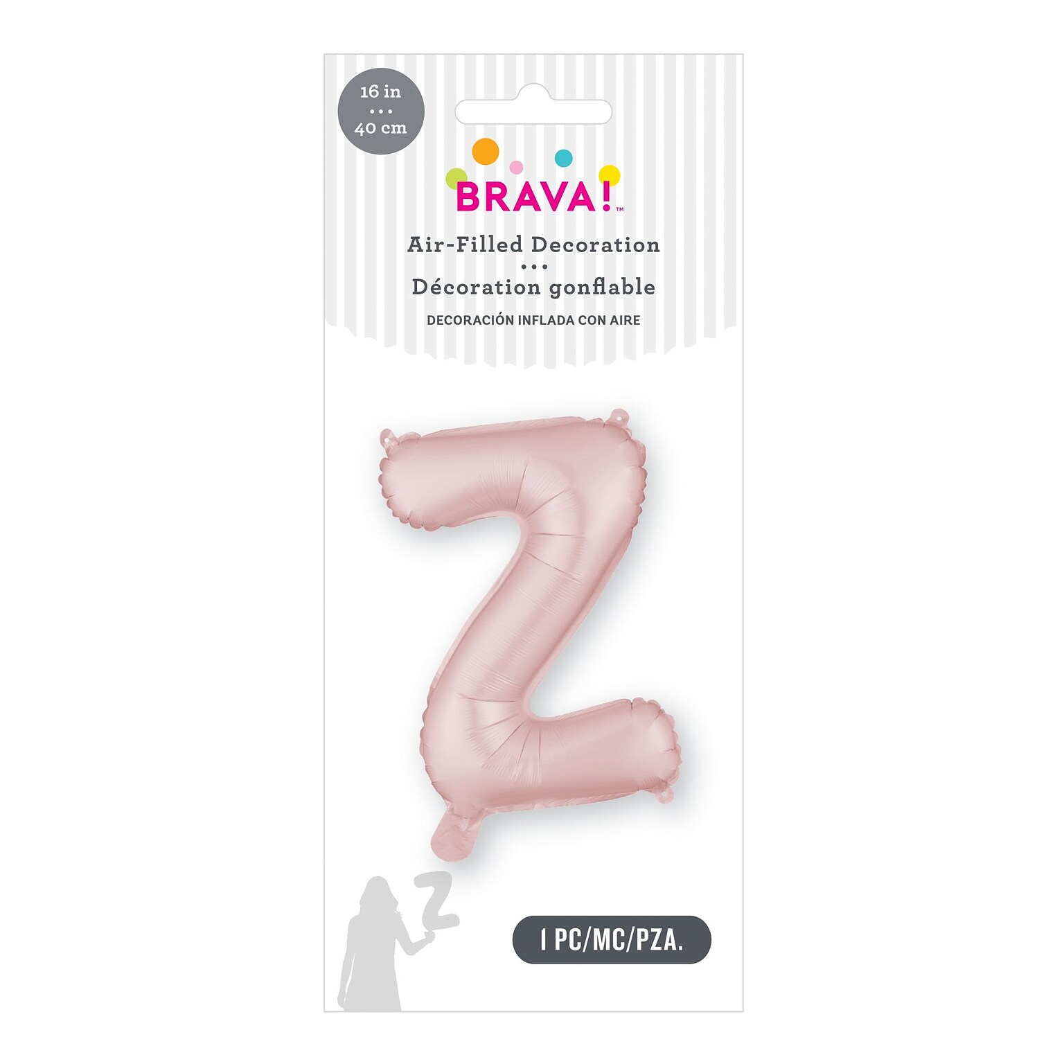 Party City (Air-Filled) 16 Z Foil Balloon, Dusty Rose (AM 1 100093-92)