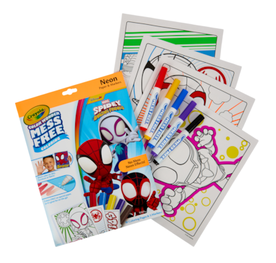 Crayola Color Wonder Mess Free Spidey Amazning Friends Coloring Book, 10-Pages (75-7187)