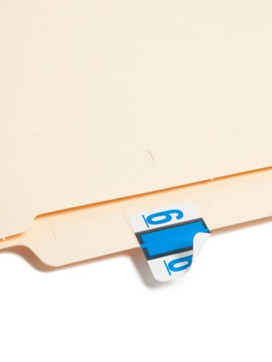 Smead BCCRN Color Coded Numeric Labels, 6, Blue, 500/Roll (67376)