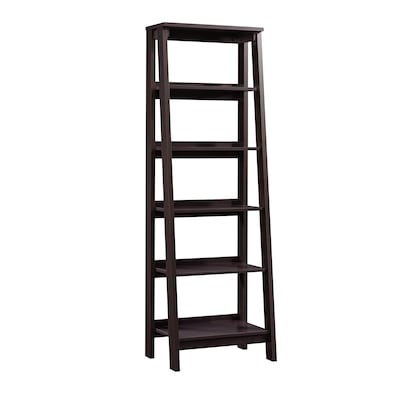 Sauder Trestle 71H 5-Shelf Bookcase, Jamocha Wood (414602)