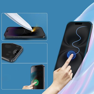 SaharaCase ZeroDamage Tempered Glass Privacy Screen Protector for Apple iPhone 16, (ZD00152)