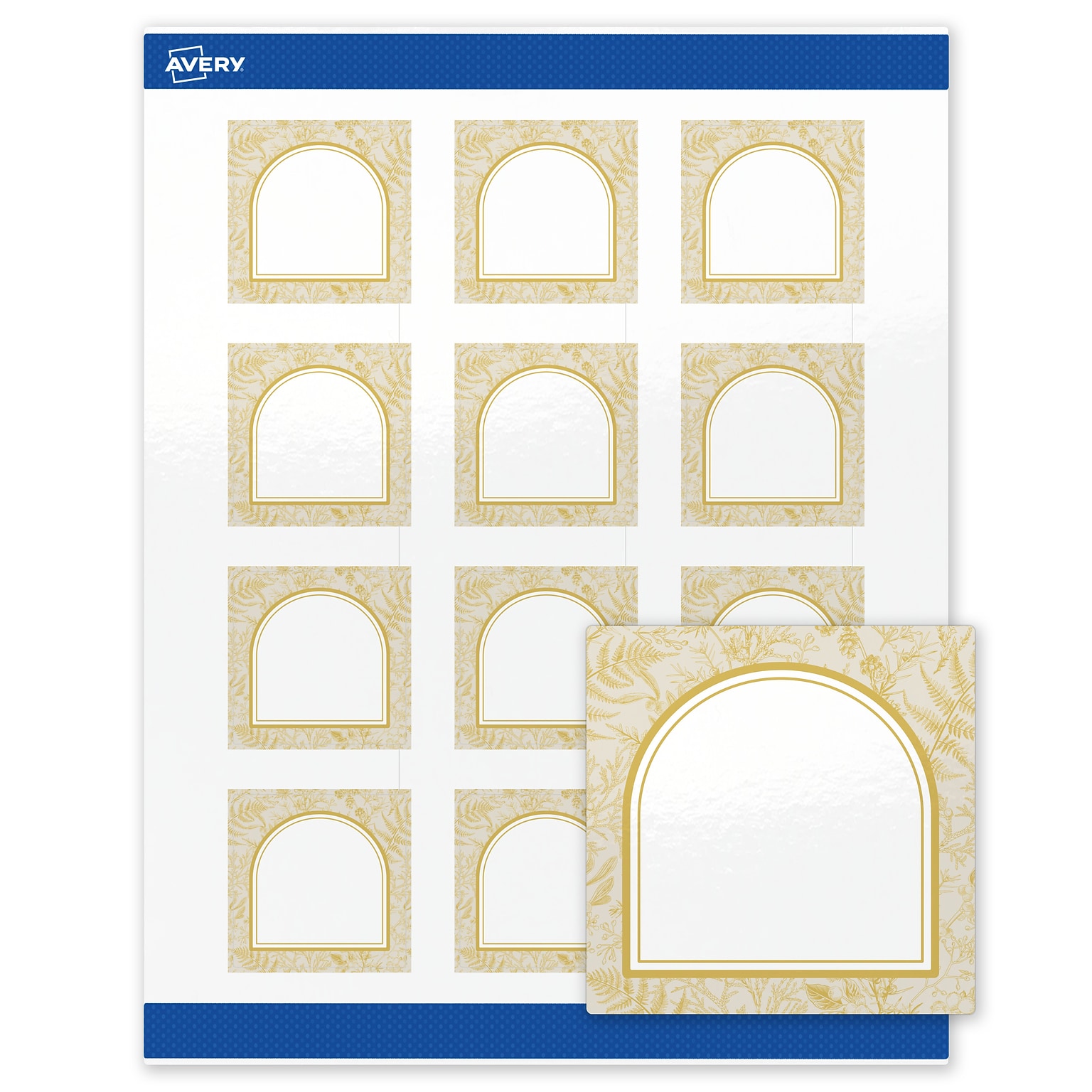Avery Square Laser/Inkjet Multipurpose Labels, 2 x 2, White, 120/Pack (19479371054)
