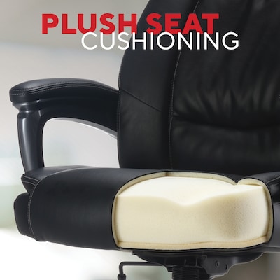 Quill Brand® Lockland Bonded Leather Big & Tall Managers Chair, Black (53235)