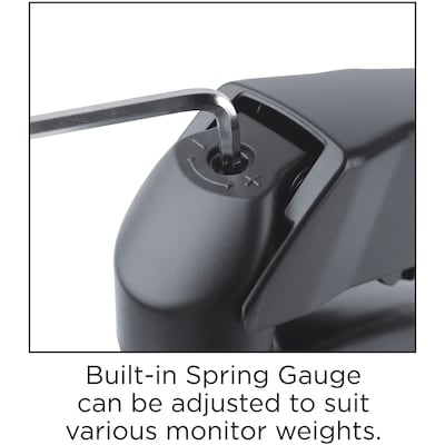 Lorell Adjustable Dual Monitor Mounting Arm, Up to 32" Monitor, Black (LLR99801)