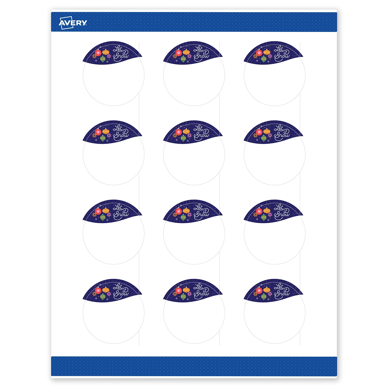 Avery Circle Multipurpose Labels, 2 Dia., White, 120/Pack (19479370440)