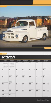 2025 BrownTrout Classic Ford Pickups 12" x 24" Monthly Square Wall Calendar, (9781975479718)