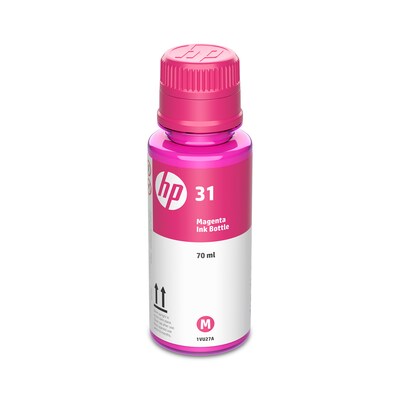 HP 31 Magenta Standard Yield Ink Tank Bottle Refill, Prints Up to 8,000 Pages (1VU27AN)