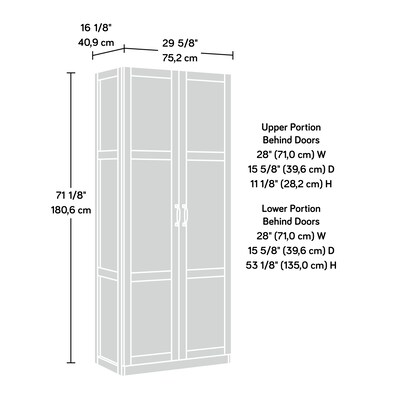 Sauder Select 71" Storage Cabinet, Silver Sycamore (426125)