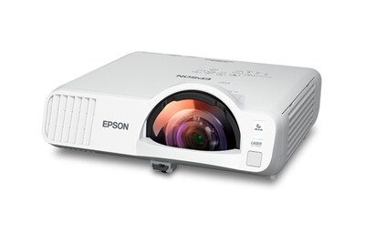 Epson PowerLite L210SF Wireless 3LCD Short Throw Lamp-Free Laser Display Projector, White (V11HA75020)