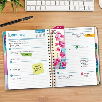 2027 Excello Brands 9 x 11 Weekly & Monthly Standard Planner, Paperboard Cover, Orchid (FSHN-CY27-8511-81)