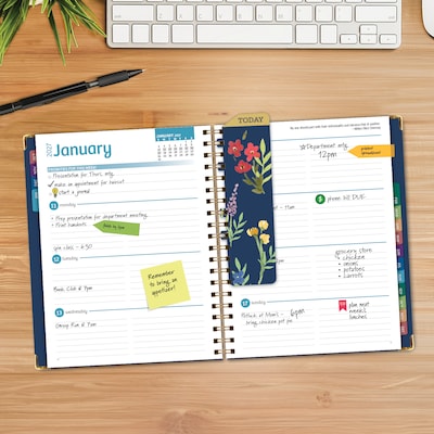 2027 Excello Brands 7.8 x 9 Weekly & Monthly Standard Planner, Paperboard Cover, Navy (FSHN-CY27-79-85)