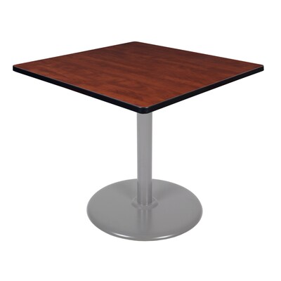 Regency Cain Square Laminate Platter Base Table, 36D x 36W, Cherry (TP3636CHGY)
