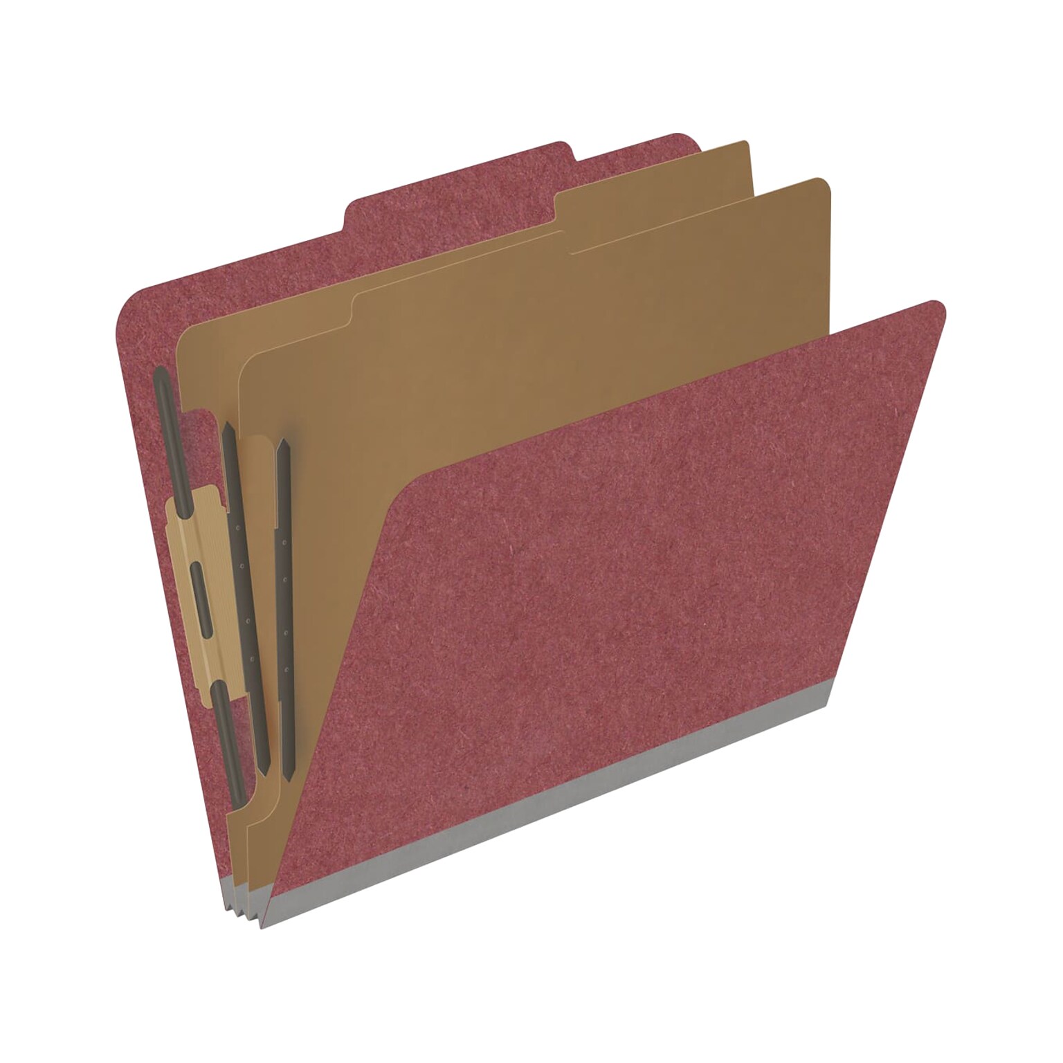 Medical Arts Press Pressboard Classification Folder, 2 Dividers, 2 Expansion, Letter Size, Dark Red, 10/Box