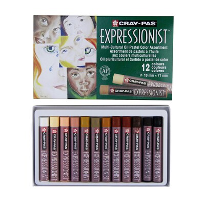 Sakura Cray-Pas Expressionist Oil Pastels, Skin Tone Assorted Colors, 12/Set, 3 Sets/Bundle (SAKXLP12SA-3)