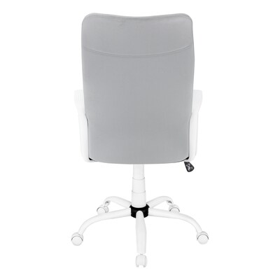 Monarch Specialties Inc. Ergonomic Nylon Swivel Computer and Desk Chair, Gray (I 7324)