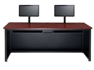 VersaDesk 72"W Enclosed Versa Classroom Desk, Cherry/Black (CD7230-BC)