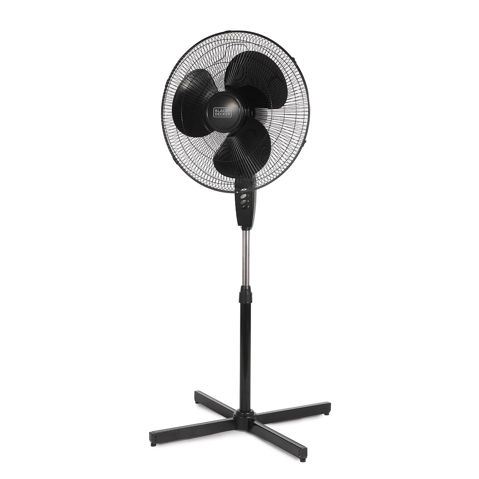 Black & Decker 18 Oscillating Pedestal Fan, 3-Speed, Black (BFP18SXB)