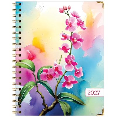 2027 Excello Brands 9" x 11" Weekly & Monthly Standard Planner, Paperboard Cover, Orchid (FSHN-CY27-8511-81)