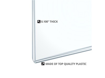 Azar Sign Holder, 6" x 4", Horizontal, Wall Mounted, Clear Acrylic, 10/Pack (162734)