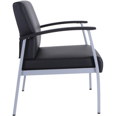 Lorell Healthcare Reception Big & Tall Guest Chair, 30.9"W x 19.1"D x 34.3"H, Black (LLR67001)