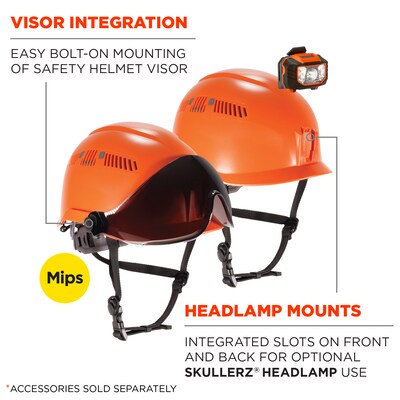 8975-MIPS  Orange Safety Helmet + MIPS Technology