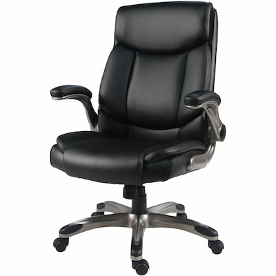 Lorell Sera Polyurethane Swivel Manager Chair, Black (LLR63271)