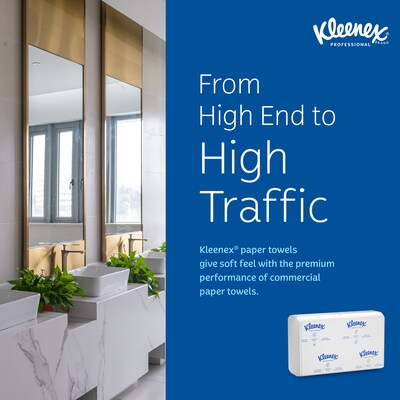 Kleenex Recycled C-Fold Paper Towels, 1-Ply, 150 Sheets/Pack, 16 Packs/Carton (01500)